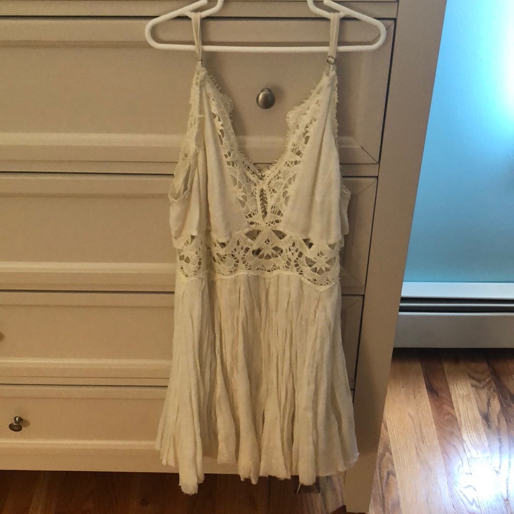 White lace free people dress